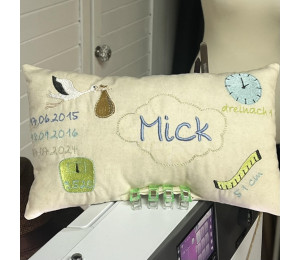 Stickdatei - ITH Kissen Willkommen Baby